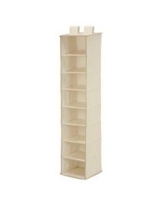 Honey-Can-Do 8-Shelf Hanging Vertical Closet Organizer, 54inH x 12inW x 12inD, Natural