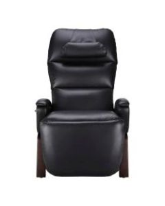 Svago Lite Zero Gravity Massage Chair, Black/Walnut Wood