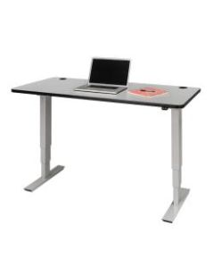 Safco Electric 60inW Height-Adjustable Table Top, Rectangular, Gray