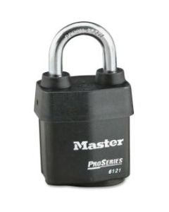 Master Lock Pro Series Rekeyable Padlock - Keyed Different - 0.31in Shackle Diameter - Cut Resistant, Pry Resistant, Weather Resistant - Steel - Black - 1 Each