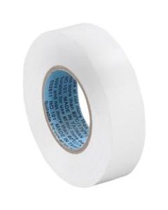 Tape Logic 6180 Electrical Tape, 1.25in Core, 0.75in x 60ft, White, Case Of 10
