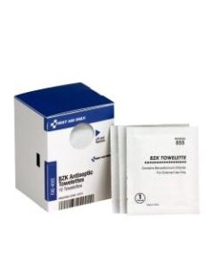 First Aid Only BZK Antiseptic Towelettes - 4.75in x 7.75in - 10/Box - White
