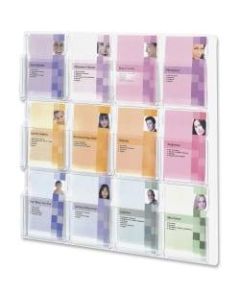 Safco Reveal 12-Pocket Break-Resistant Plastic Booklet Display Rack, Clear