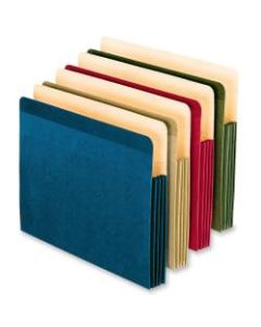 Oxford Expanding File Pockets, Letter Size, 3 1/2in Expansion, 100% Recycled, Assorted, Box Of 4