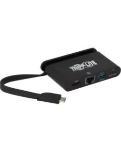 Tripp Lite USB C Docking Station Adapter 4K w/ HDMI, Gigabit Ethernet, USB-A Hub, PD Charging, Thunderbolt 3 Compatible - for Notebook/Tablet PC/Desktop PC/Smartphone - 100 W - USB 3.1 Type C - 3 x USB Ports - 1 x USB 3.0 - Network (RJ-45)