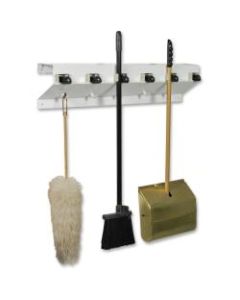 Ex-Cell Clincher Mop And Broom Holder, 7-1/2inH x 34inW x 5-1/2inD, 30% Recycled, White