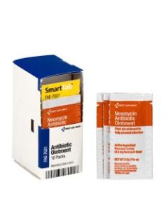 First Aid Only SmartCompliance Antibiotic Ointment Packets, 0.9 Oz, Box Of 10