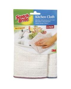Scotch-Brite Kitchen Cloth - Cloth - 11.50in Width x 12.50in Length - 24 / Carton - White