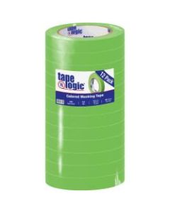 Tape Logic Color Masking Tape, 3in Core, 0.75in x 180ft, Light Green, Case Of 12