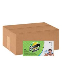 Bounty Everyday 1-Ply Napkins, 12-1/8in x 12in, White, 100 Napkins Per Pack, Carton Of 20 Packs