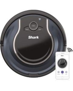 Shark ION RV761 Robot Vacuum Cleaner - 16 fl oz - Brushroll - 5.90in Cleaning Width - Carpet - Smart Connect - Battery - Battery Rechargeable - Black, Navy Blue