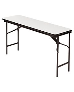 Iceberg Premium Folding Table, Rectangular, 60inW x 18inD, Gray/Charcoal