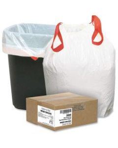 Draw N Tie 0.9-mil Trash Bags, 13 Gallons, 24-1/2in x 27-3/8in, White, Box Of 200
