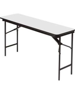 Iceberg Premium Wood Laminate Folding Table, Rectangular, 72inW x 18inD, Gray/Charcoal