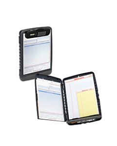 Office Depot Brand Form Holder Storage Clipboard Box With Calculator, 10in x 14-1/2in, Charcoal