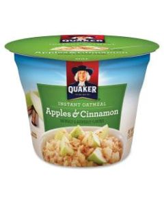 Quaker Express Oatmeal Cups, Apples & Cinnamon, 1.5 Oz, Pack Of 24