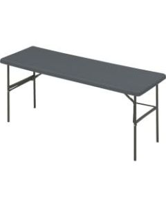 Iceberg IndestrucTable TOO 1200-Series Folding Table, 72inW x 24inD, Charcoal Gray