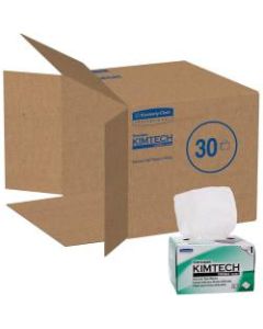 KIMTECH Kimwipes Delicate Task Wipers - 1 Ply - 4.40in x 8.40in - White - Virgin Fiber - Light Duty, Anti-static, Absorbent - For Hand - 280 Sheets Per Box - 30 / Carton