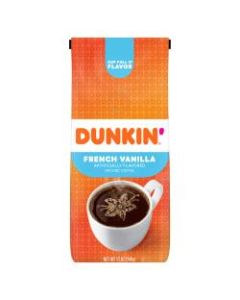 Dunkin Donuts Ground Coffee, French Vanilla, 12 Oz Per Bag