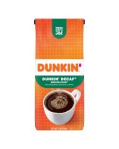 Dunkin Donuts Ground Coffee, Medium Roast, Decaf, 12 Oz Per Bag
