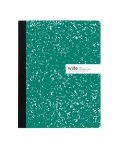 Office Depot Brand Composition Notebook, 9-3/4in x 7-1/2in, Wide Ruled, 100 Sheets, Green
