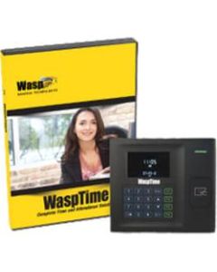 Wasp WaspTime v7 Enterprise w/HID Time Clock - Proximity - Unlimited Employees - Week, Bi-weekly, Semi-monthly, Month Record Time