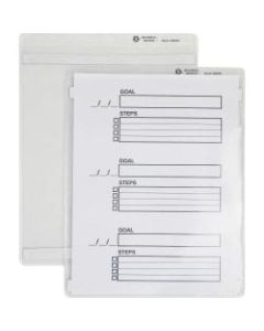 Business Source Magnetic Ticket Holder - Support 9in x 12in Media - Vinyl - 15 / Box - Clear