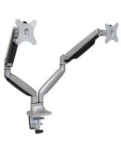 Mount-It MI-1772S Dual Monitor Desk Mount For 24 - 32in Monitors, 23inH x 16inW x 5inD, Silver