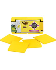 Post-it Super Sticky Full Stick Notes, 3in x 3in, Electric Yellow, 25 Sheets Per Pad, Pack Of 12 Pads