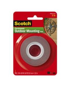 Scotch Permanent Heavy-Duty Outdoor Mounting Tape, Double-Sided, 1in x 60in