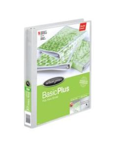 Wilson Jones CleanView Poly 3-Ring Binder, 1in Round Rings, Clear