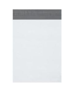 Partners Brand Expansion Poly Mailers, 10inH x 13inW x 2inD, White, Case Of 100