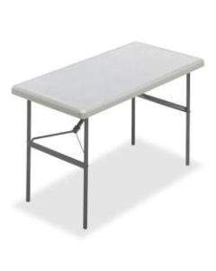 Iceberg IndestrucTable TOO 1200-Series Folding Table, 48inW x 24inD, Platinum