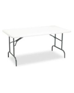Iceberg IndestrucTable TOO 1200-Series Folding Table, 60in W x 30inD, Platinum