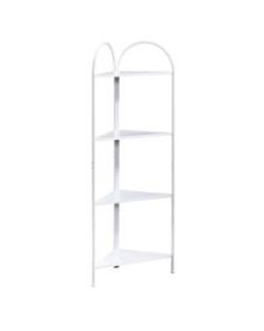 Sauder Cottage Road Corner Tower, 4 Fixed Shelves, White