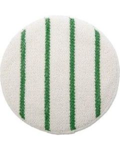 Rubbermaid Commercial Green Stripe Carpet Bonnet - Scrubber Strip - 1 Each - White, Green