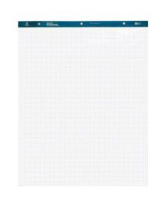 Business Source Quad Easel Pad - 50 Sheets - 15 lb Basis Weight - 27in x 34in - White Paper - Perforated - 4 / Carton