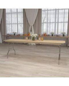 Flash Furniture Rectangular Heavy-Duty Folding Banquet Table, 30inH x 30inW x 96inD, Natural