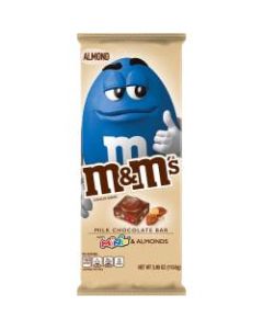 M&Ms Chocolate Bars, Milk Chocolate With M&Ms Minis And Almonds, 4 Oz, Case Of 12 Bars