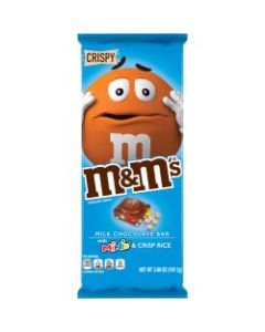 M&Ms Chocolate Bars, Milk Chocolate With M&Ms Minis And Crisp Rice, 3.8 Oz, Case Of 12 Bars