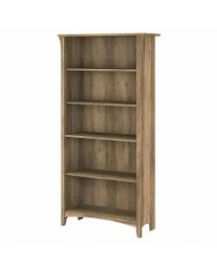 Bush Furniture Salinas 5 Shelf Bookcase, Reclaimed Pine, Standard Delivery