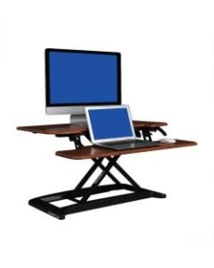 FlexiSpot AlcoveRiser Sit-To-Stand Desk Converter, 35inW, Mahogany