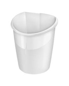 CEP Ellypse Plastic Waste Bin, 3.96 Gallons, White