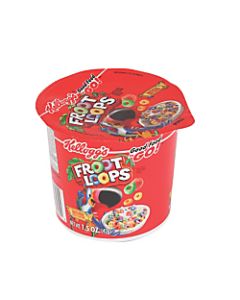 Kelloggs Froot Loops Cereal-In-A-Cup, 1.5 Oz., Pack Of 6