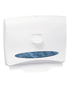 Kimberly-Clark Personal Seats Toilet Seat Cover Dispenser, 13 1/4inH x 17 1/2inW x 2 1/4inD, White