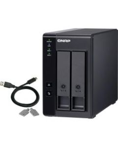 QNAP 2 Bay USB Type-C Direct Attached Storage with Hardware RAID - 2 x HDD Supported - 2 x SSD Supported - Serial ATA/600 Controller - RAID Supported 0, 1, JBOD - 2 x Total Bays - 2 x 2.5in/3.5in Bay - 1 USB Port(s) - CIFS/SMB - Desktop