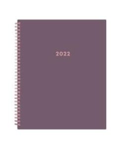 Blue Sky Weekly/Monthly Planner, 8-1/2in x 11in, Rebekah Cool/Solid Purple, January To December 2022, 133099