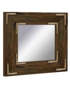 PTM Images Framed Mirror, Accent, 20inH x 20inW, Natural Black