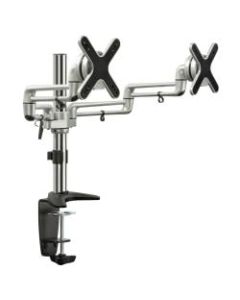 Mount-It MI-732 Dual Monitor Desk Mount For 20 - 27in Monitors, 17inH x 8-1/2inW x 8-1/2inD, Black