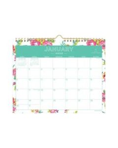 Day Designer Monthly Safety Wirebound Wall Calendar, 8-3/4in x 11in, Peyton White, January To December 2022, 103629-22